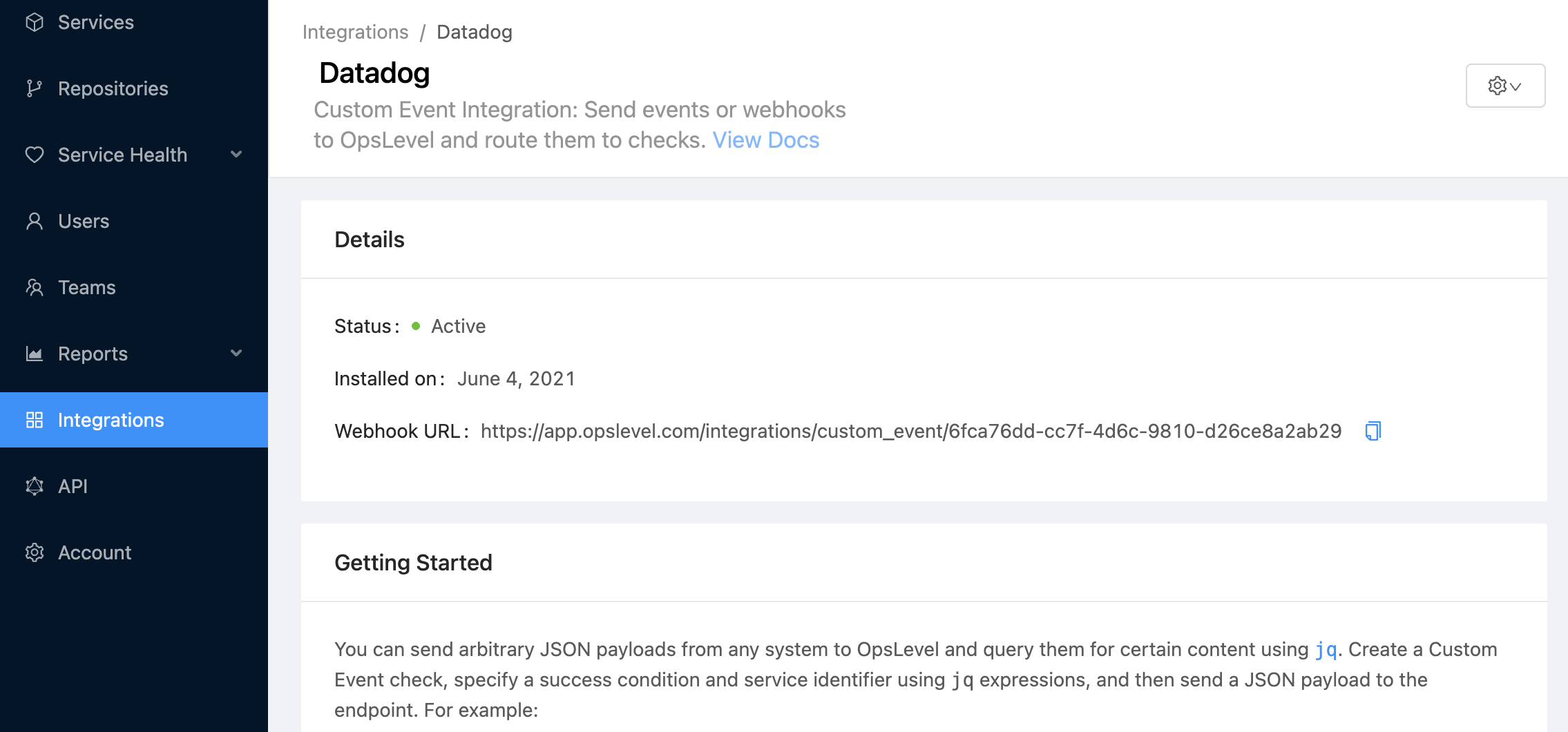 Custom event page