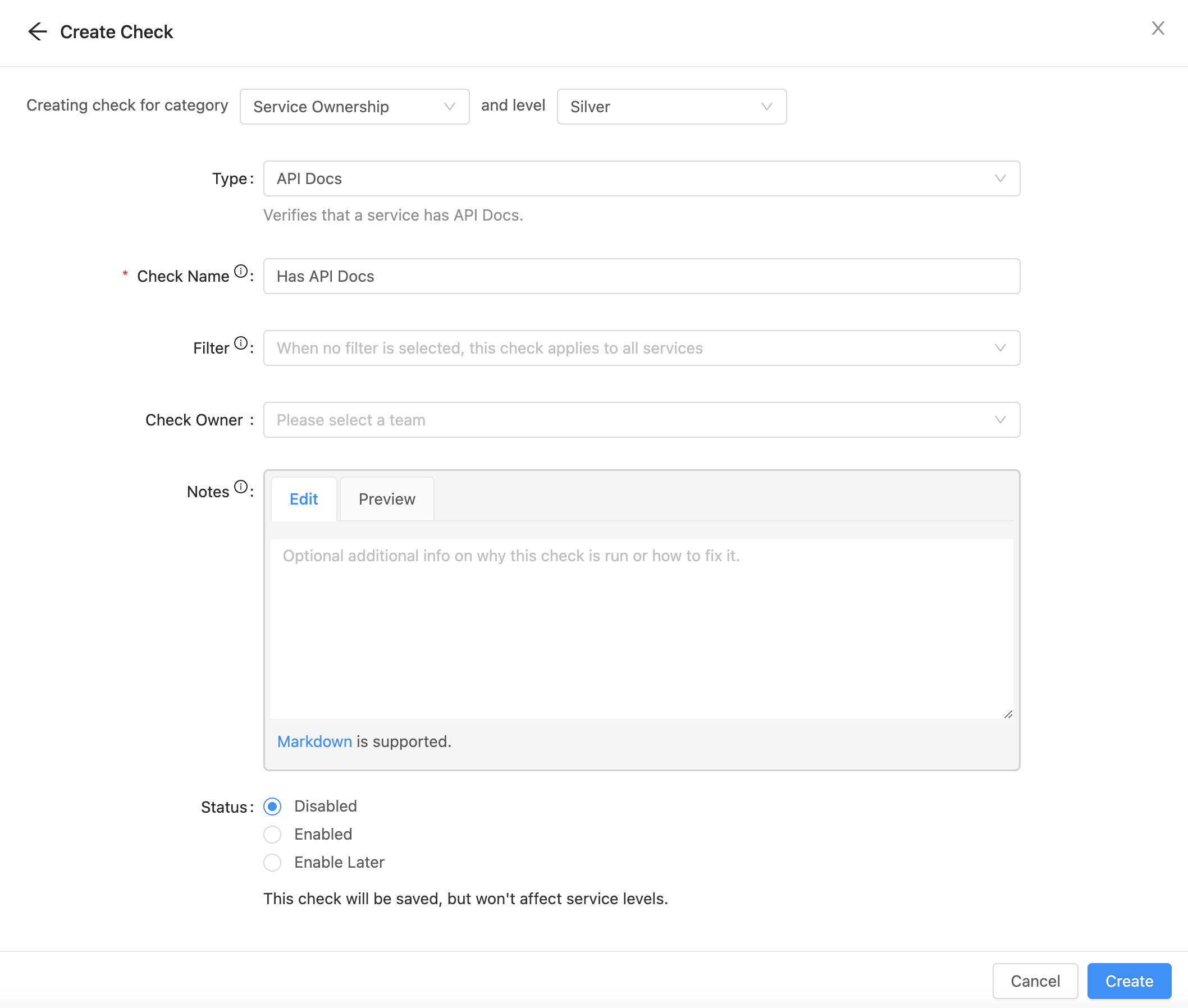 Has API Docs Check