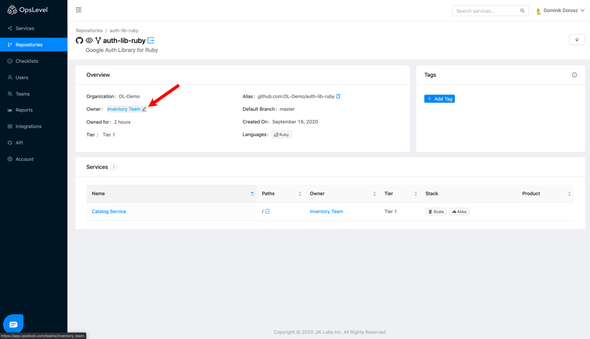 Repository Owner Edit